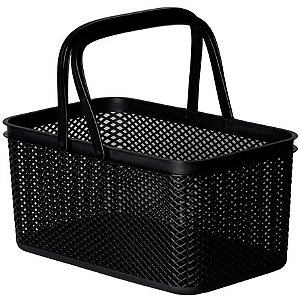 Cesto de Polipropileno PARAMOUNT Retangular com Alça Preto Linea 30x18x15 cm