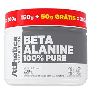 Beta Alanine 100% Pure (200g) com 150g + 50g Grátis ATLHETICA NUTRITION