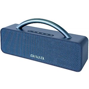 Speaker AIWA AWS80BTU 20 watts RMS com Bluetooth / Rádio FM / Auxiliar Azul