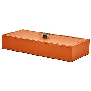 Caixa em MDF MART com Revestimento em PU com 30x14 cm Marrom