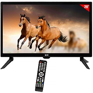 TV LED 20 Polegadas BAK HD HDMI / USB com Conversor Digital
