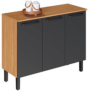 Balcão ITATIAIA Veneza com 03 Portas e Tampo 105 cm