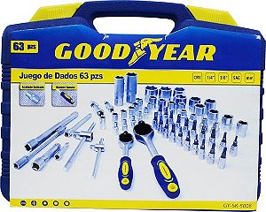 Jogo de Chave GOODYEAR GY-SK-5008 Chrome Vanadium com 63 Peças