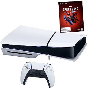 Games - Console SONY PlayStation 5 Slim 1TB CFI-2015 8K + Jogo Call Of Duty Modern Warfare III Branco com Preto