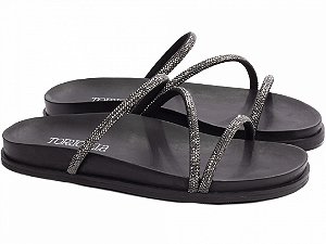 Sandália Feminina TORRICELLA Papete Birken 3 Tiras Preto