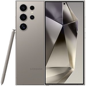 Smartphone SAMSUNG Galaxy S24 Ultra SM-S928B Dual SIM de 256GB / 12GB RAM de 6.8" 200 + 50 + 12 + 10MP / 12MP + Capinha + Adaptador de Tomada Cinza Titânio