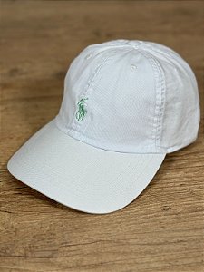 Boné Masculino PRL Branco Logo Verde