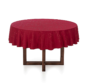 Toalha de Mesa Redonda 6 Lugares KARSTEN Veríssimo Vermelho 1.78m