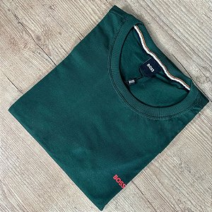 Camiseta Masculina HB Verde com Logo Rosa