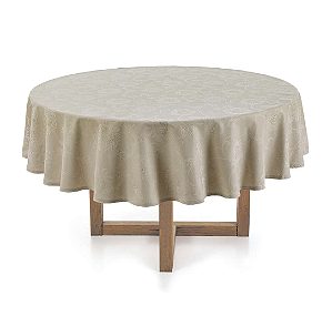 Toalha de Mesa Redonda 6 Lugares KARSTEN Sienna 1.78m Noz Moscada