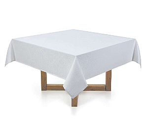 Toalha de Mesa Quadrada 8 Lugares KARSTEN Vilares Branco 1.80m x 1.80m