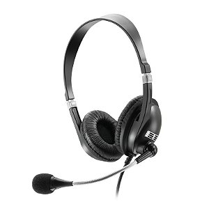 Fone de Ouvido MULTILASER Headset com Microfone com Plug P2 Premium Acoustic Preto