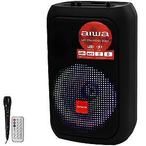 Caixa de Som AIWA 8 Watts RMS com Bluetooth e USB Preto