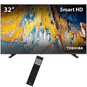 Smart TV QLED 32 Polegadas TOSHIBA HD Wi-Fi / Bluetooth com Conversor Digital