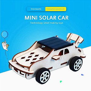 Brinquedo Carro com Painel Solar Tecnologia Modelo Criativo para Montagem