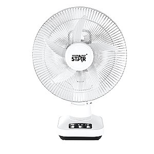 Ventilador WINNING STAR ST-4023 com 05 Pás Recarregável Bivolt Branco
