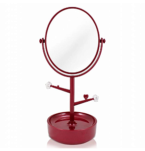 Espelho de Mesa 360° com Porta Jóias JACKI DESIGN