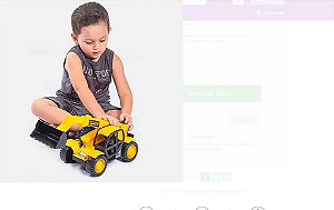 Brinquedo Trator Construtor TOYS Escavadeira