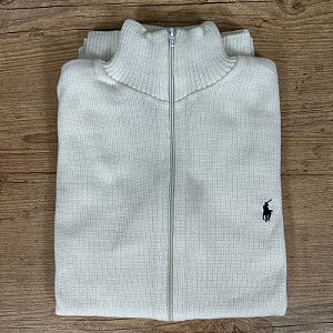 Jaqueta Masculina PRL com Zíper Off White
