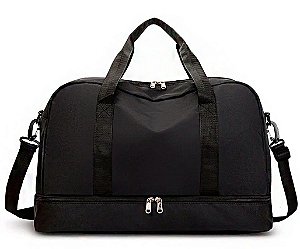 Bolsa Sacola Feminina de Viagem Mala Grande com Alça Dupla Preto