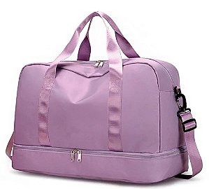 Bolsa Sacola Feminina de Viagem Mala Grande com Alça Dupla Lilás