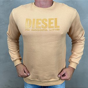 Blusa Masculina Moletom DIESEL Caqui