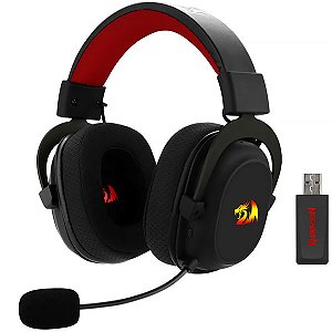 GAMES - Headset Gaming sem Fio REDRAGON Zeus X Wireless H510-WL 7.1 com USB / 3.5 mm para PC / PS4 / Xbox One Preto com Vermelho