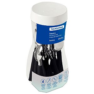 Faqueiro TRAMONTINA de Inox Leme com 20 Peças Preto