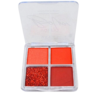 Paleta de Sombras Mattes Metálicas e Glitter Cor E Vivai 4056 Laranja