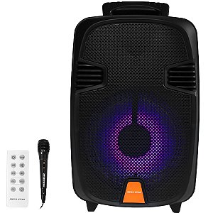 Caixa Karaokê  MEGA STAR SPA080BTC 8" 12.000 watts P.M.P.O com Bluetooth / USB Bivolt Preto