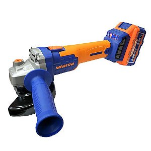 Amoladora Angular WADFOW WLAPM21 / 20V / 1 Bat / 3.0AH Laranja com Azul