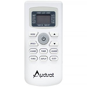 Controle para Ar Condicionado AUDISAT AC-12PY/AC-12BR/AC-12BR-INV Branco