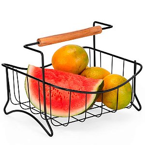 Fruteira em Aço ARTHI de Mesa Eco Black 26x25 cm
