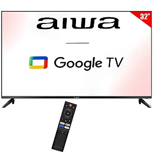 Smart TV LED 32 Polegadas AIWA HD Google TV Wi-Fi Bluetooth com Conversor Digital