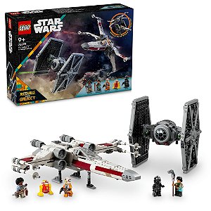 Brinquedo LEGO Star Wars TIE Fighter e X-Wing Escola Elementar Espaço Estudante