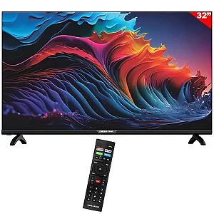 Smart TV LED 32 Polegadas MEGASTAR LED32SM Full HD Wi-Fi com Conversor Digital