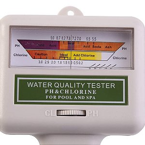 Medidor de pH e Testador de Cloro para Piscina Doméstica e Spa Portátil de Qualidade da Água PC-101