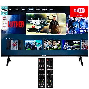 Smart TV LED 32 Polegadas COBY CY3359-32FL HD Android Wi-Fi com Conversor Digital