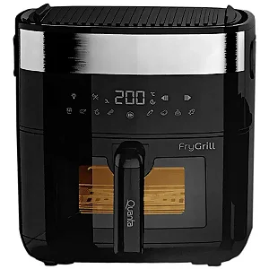 Fritadeira Elétrica + Grill QUANTA QTFEG550 1.500 Watts 5.5 Litros 220V ~ 50Hz Preta com Prata