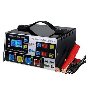 Carregador para Bateria Automotiva 12v24v 220W Carregador Inteligente Reparo de Pulso de Alta Frequência Totalmente Automático Alta potência com Display LCD