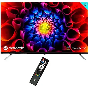 Smart TV LED 43 Polegadas MOTOROLA Full HD Android TV Wi-Fi Bluetooth com Conversor Digital