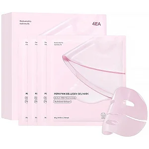 Máscara Facial MEDICUBE PDRN Pink Collagen Gel Mask com 04 Unidades
