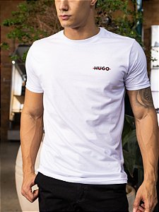 Camiseta Hugo Boss Branco Estampado