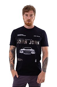 Camiseta Regular Fit John John Preto.
