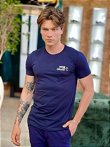 Camiseta AX Slim Fit Azul Marinho