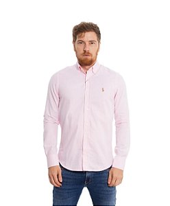 Camisa RL Manga Longa Oxford Rosa