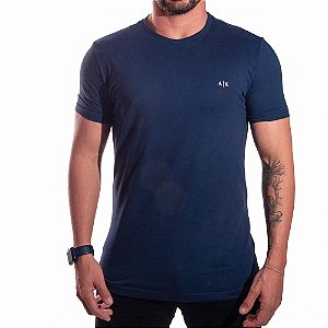 Camiseta AX Slim Fit Azul Marinho