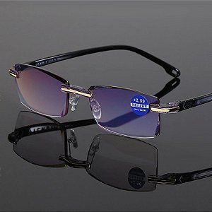 Óculos Diopter de leitura sem aro clássico masculino feminino anti luz azul