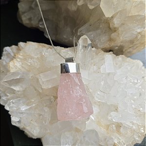 Pingente Quartzo-Rosa