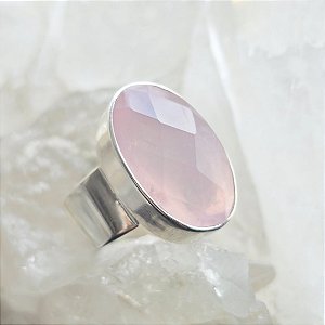 Anel ùnico Quarzto rosa
